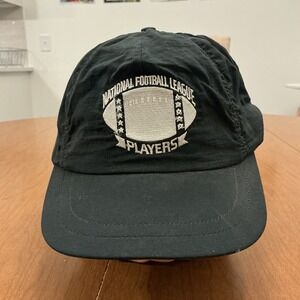 VTG 90s NFL Players National Football League Hat Rare Black Nylon Gorpcore